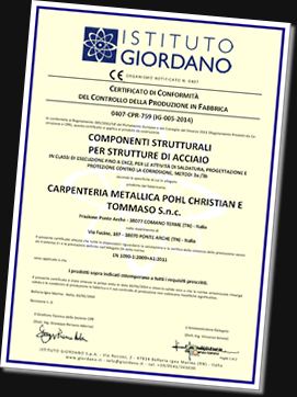Certificazione UNI EN 1090-1