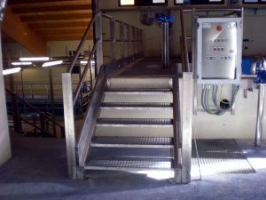 Scala metallo inox per industria industriale