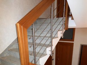 Ringhiere scale acciaio legno