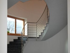 Parapetto scale acciaio inox